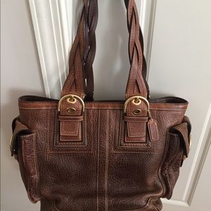 Soho Leather Braided Tote